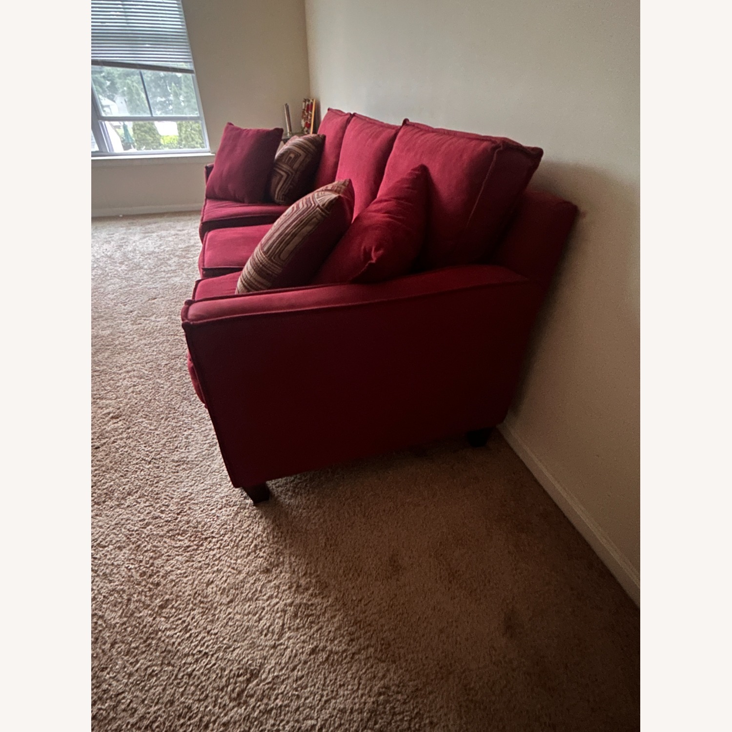 Jessie Red 80" Sofa With 4 Pillows - image-5