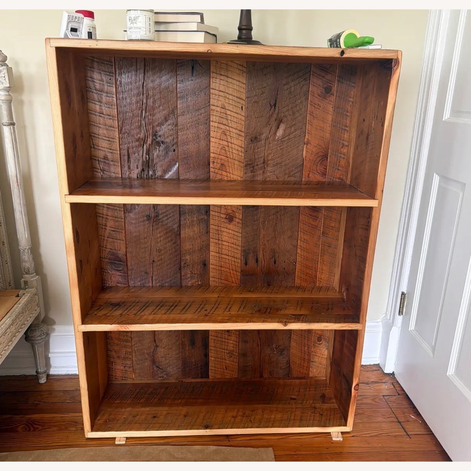Dark Brown Wood Bookcase - image-1