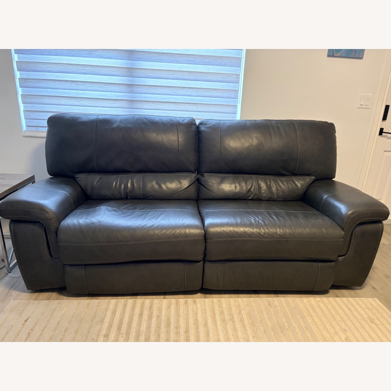 Reclyning Leather Sofa - image-1