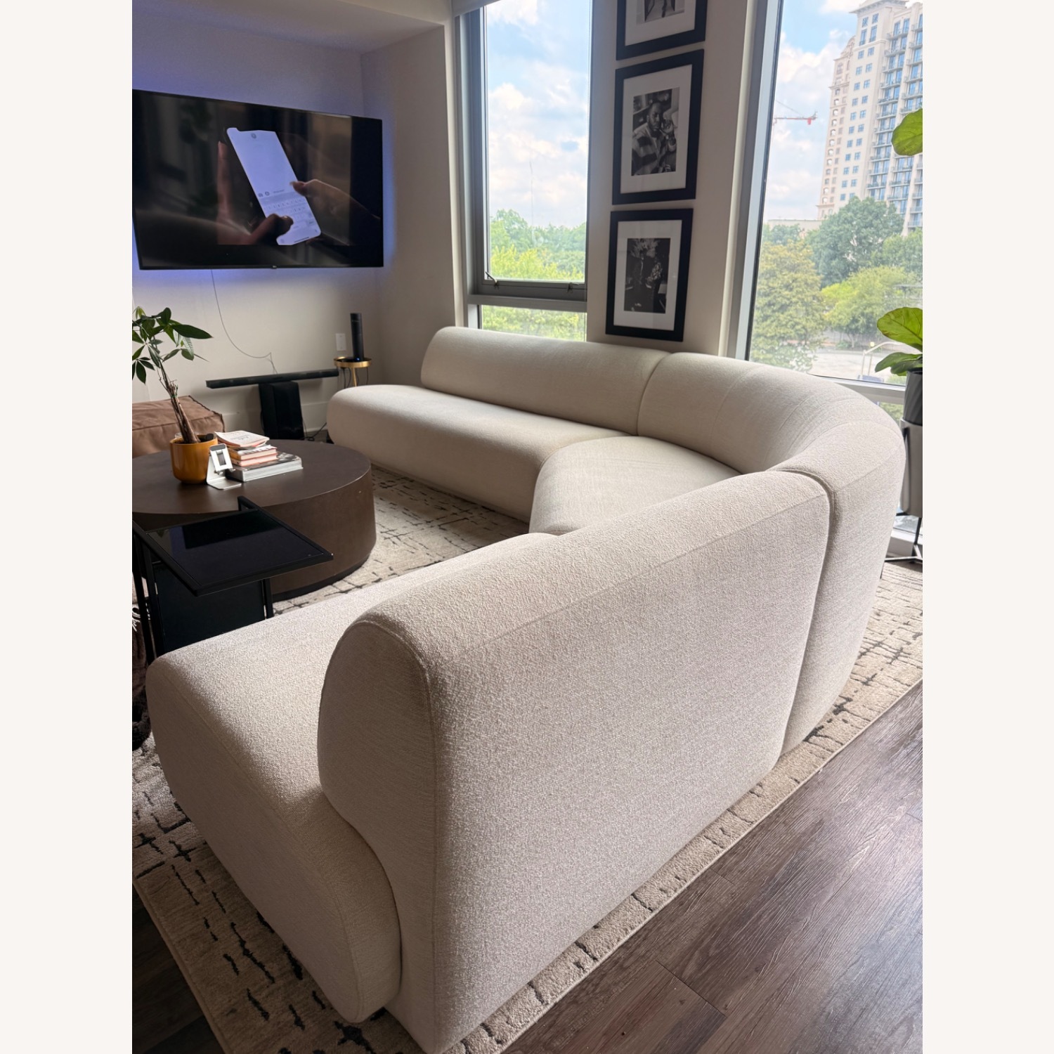 Arhaus Gianni White Fabric 3+ Piece Sectional - image-4