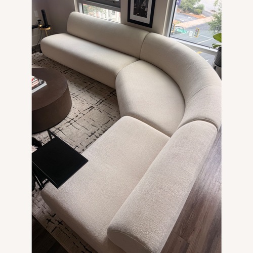 Used Arhaus Gianni White Fabric 3+ Piece Sectional for sale on AptDeco