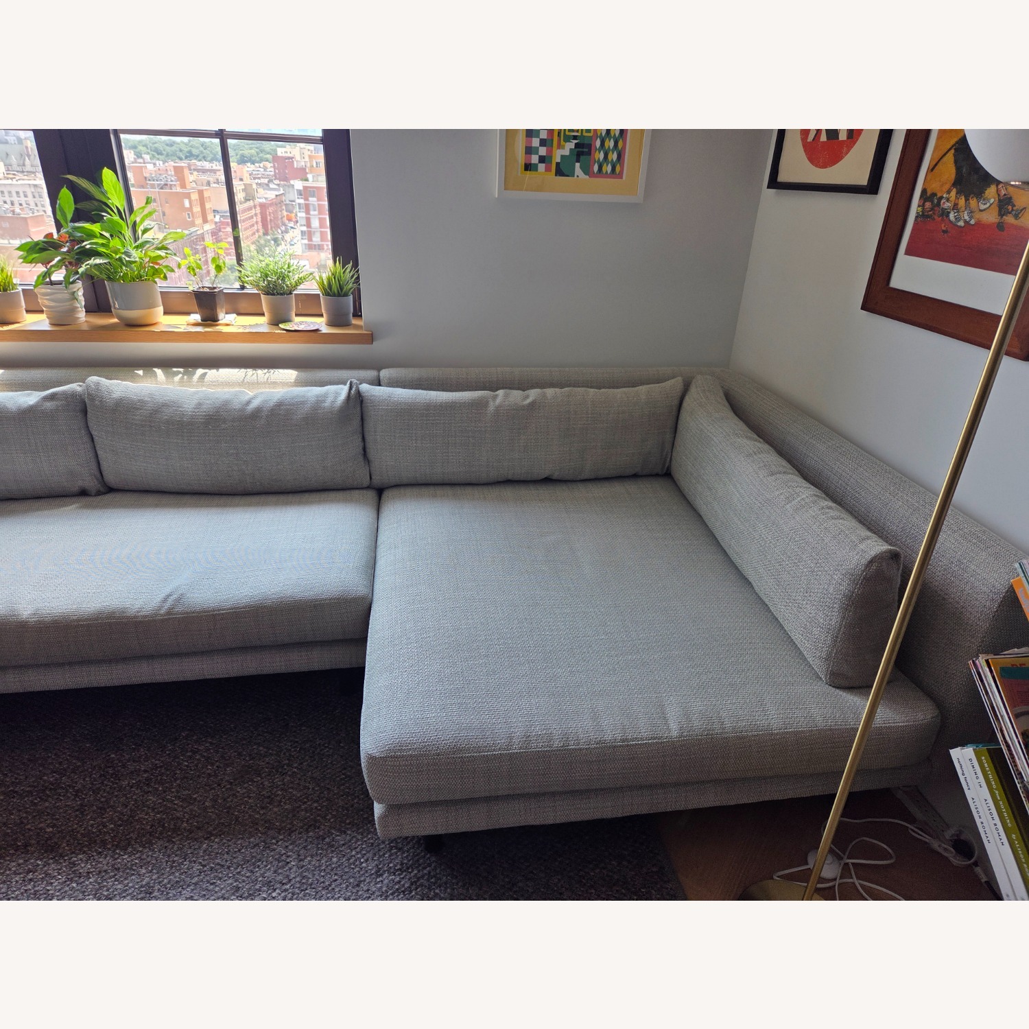 Article Lappi Light Gray Fabric 2 Piece Sectional - image-2