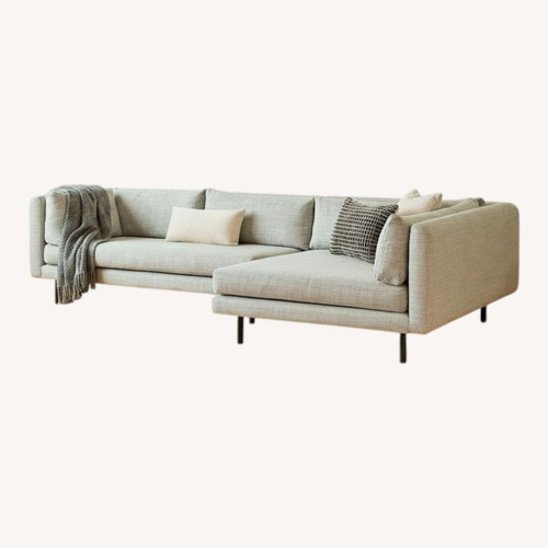 Used Article Lappi Light Gray Fabric 2 Piece Sectional for sale on AptDeco