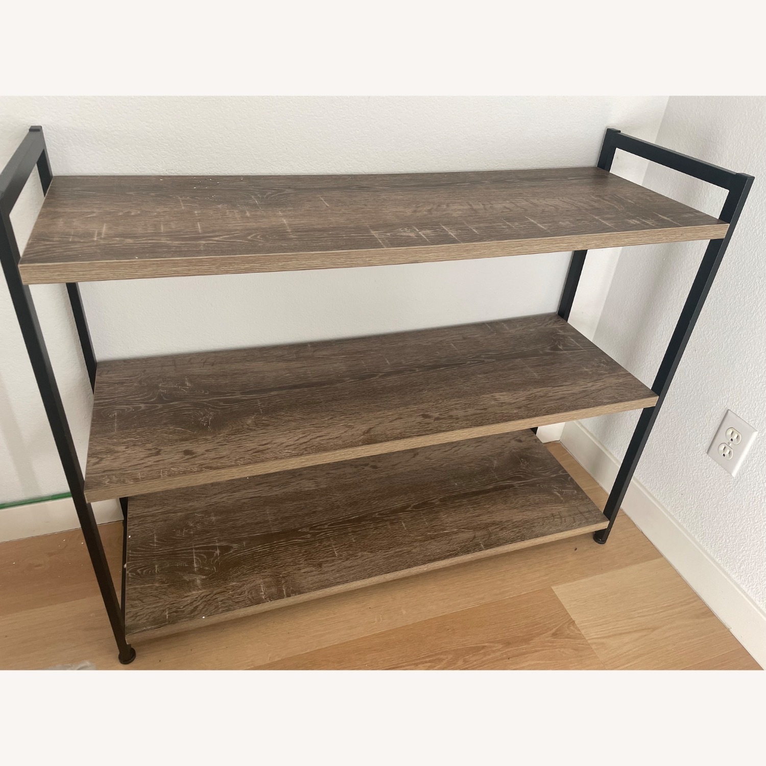 Modern Industrial 3-Shelf Bookcase - image-2