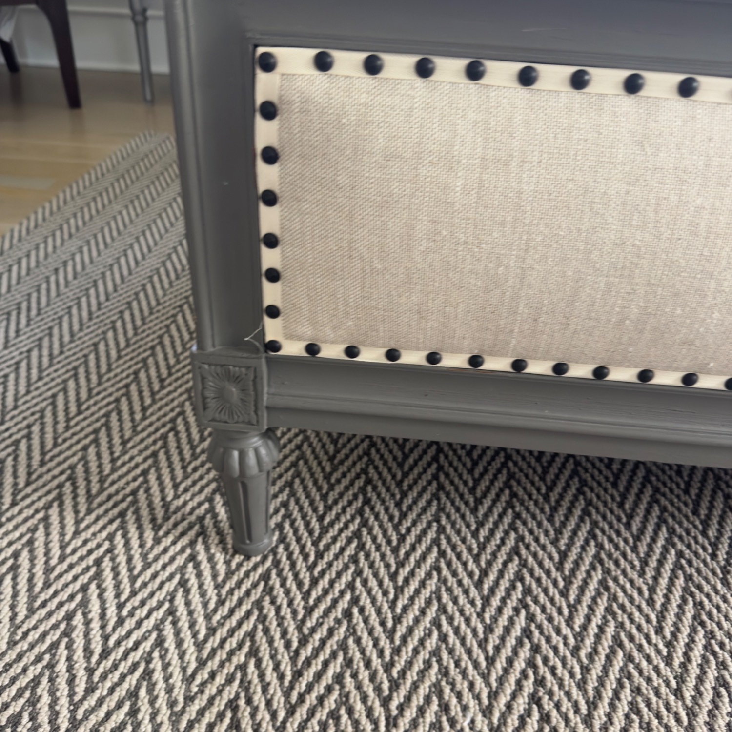 Restoration Hardware Maison Fabric Panel Grey Oak Queen Bed - image-17