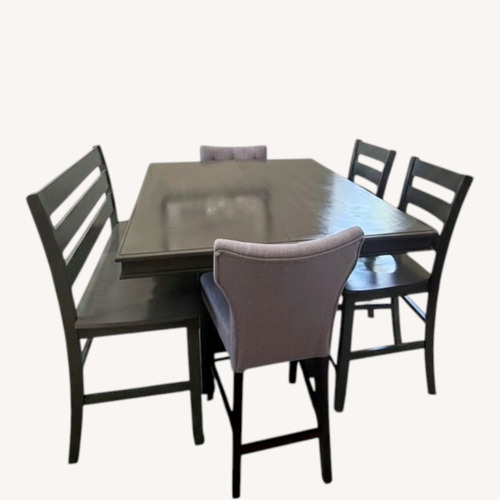 Used Earl Grey 7 Piece Counter Height Dining Set for sale on AptDeco
