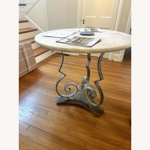 Used Vintage/Antique Finds White Marble Side Table for sale on AptDeco