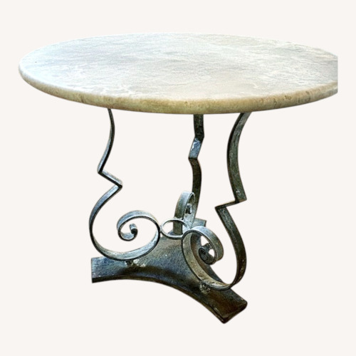 Used Vintage/Antique Finds White Marble Side Table for sale on AptDeco