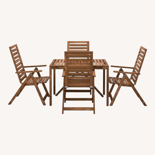 Used IKEA Dark Brown Wood Patio Furniture for sale on AptDeco