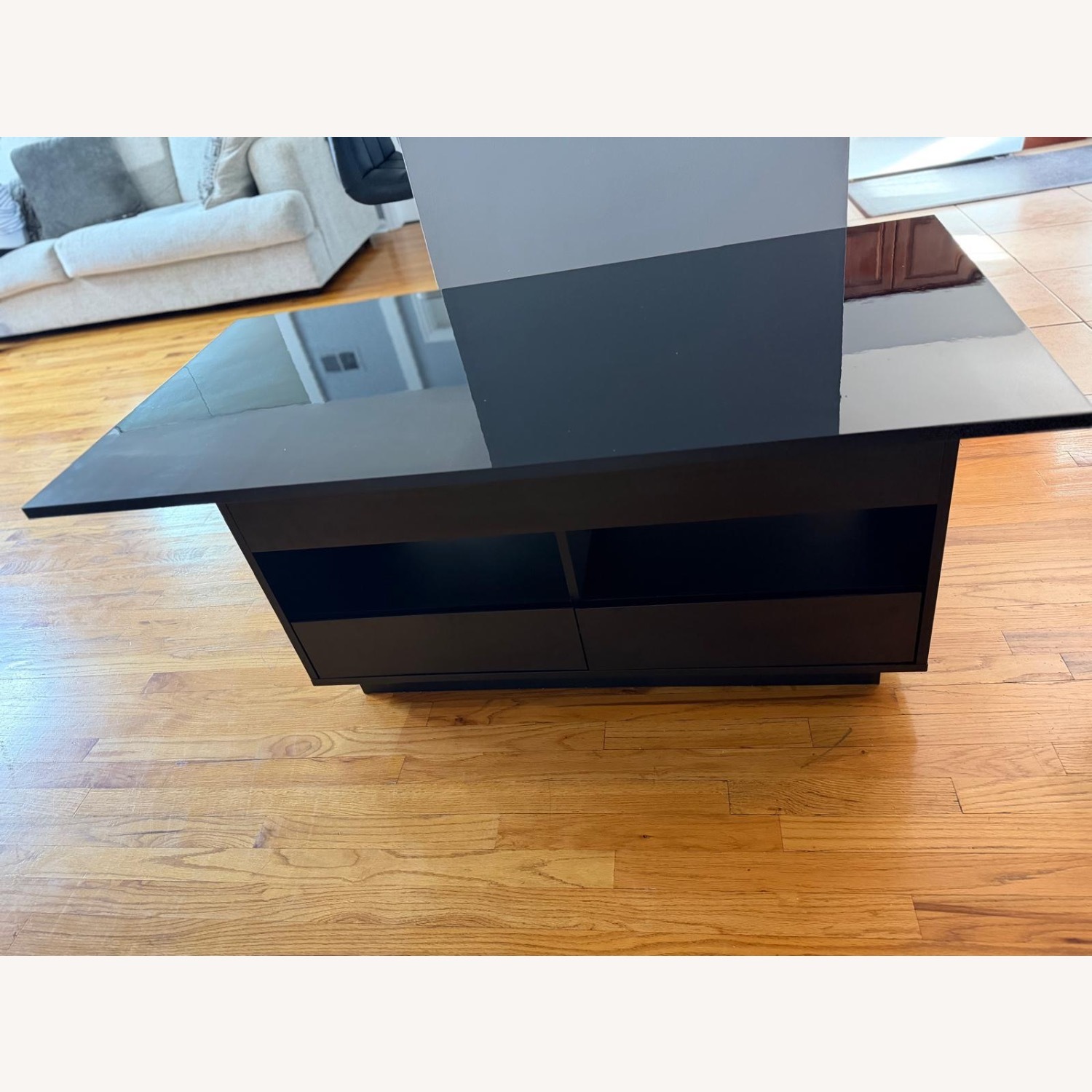 Black Wood Coffee Table - image-2