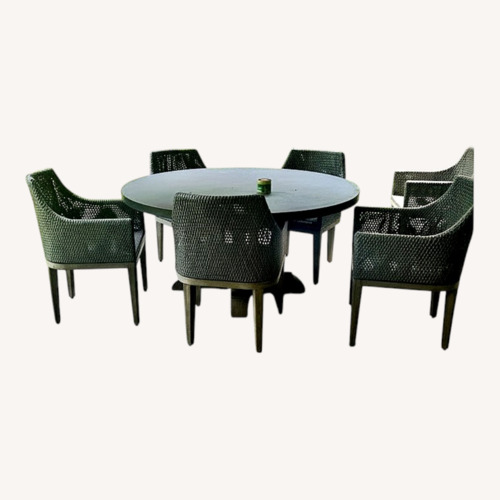 Used Restoration Hardware 7-Piece Outdoor Dining Set for sale on AptDeco