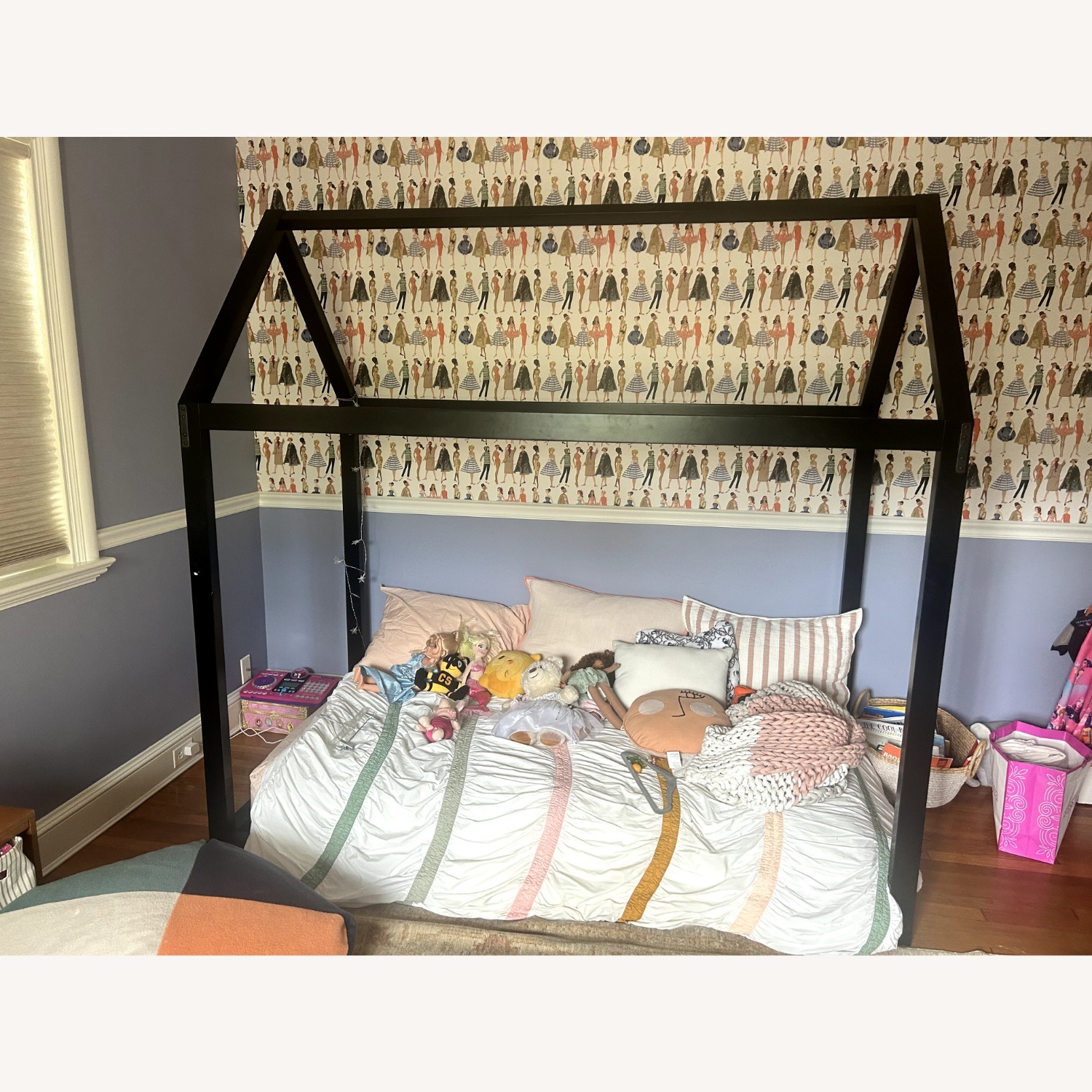 Pottery Barn Kids Black Camden House Twin Bed - image-1
