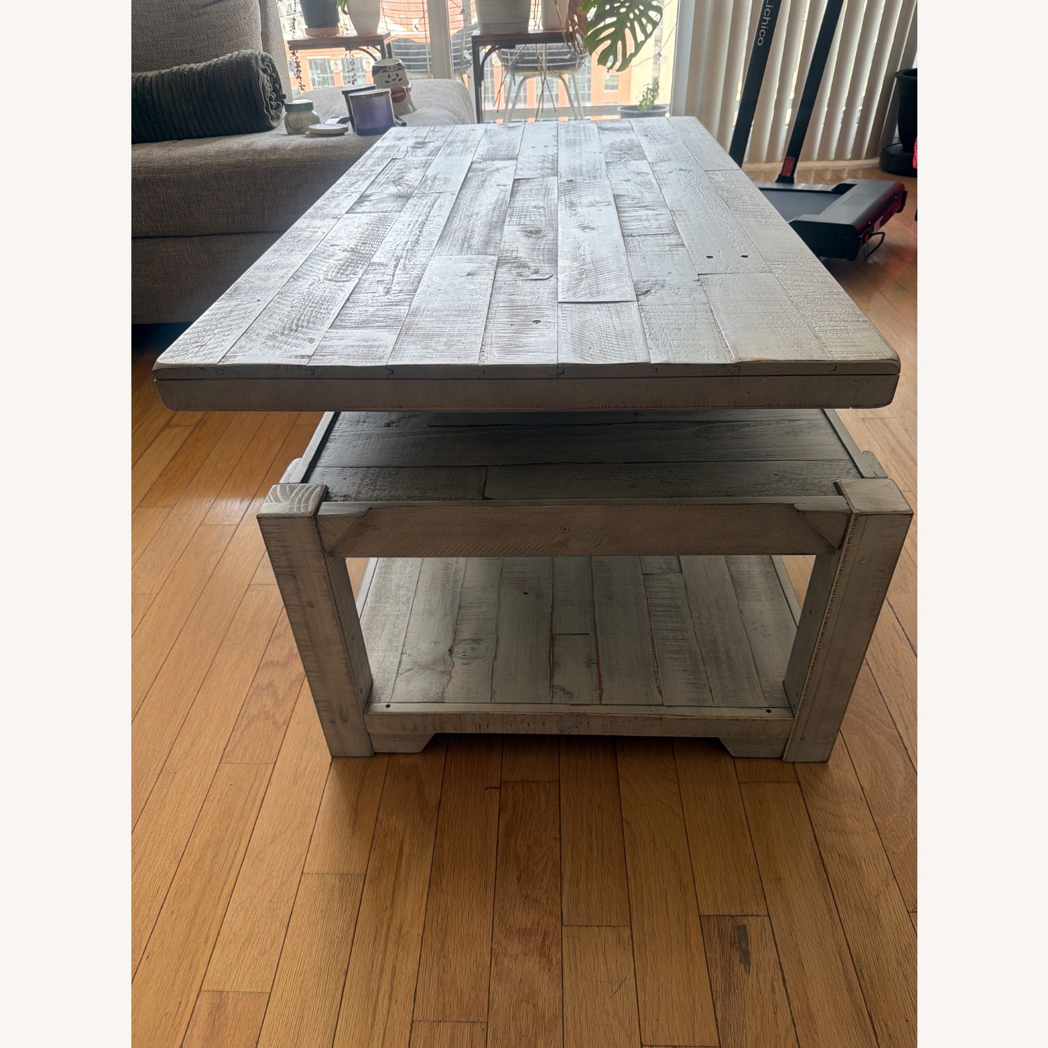 Ashley Furniture Fregine Gray Wood Lift Top Coffee Table - image-3