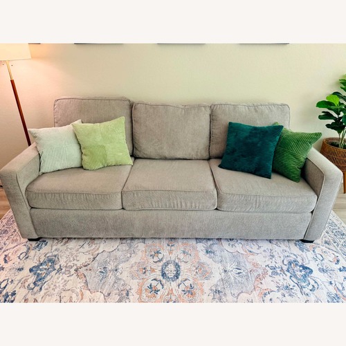 Used Living Spaces Light Gray Fabric 3+ Seater Sofa for sale on AptDeco