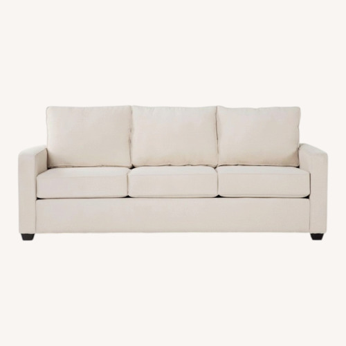 Used Living Spaces Light Gray Fabric 3+ Seater Sofa for sale on AptDeco