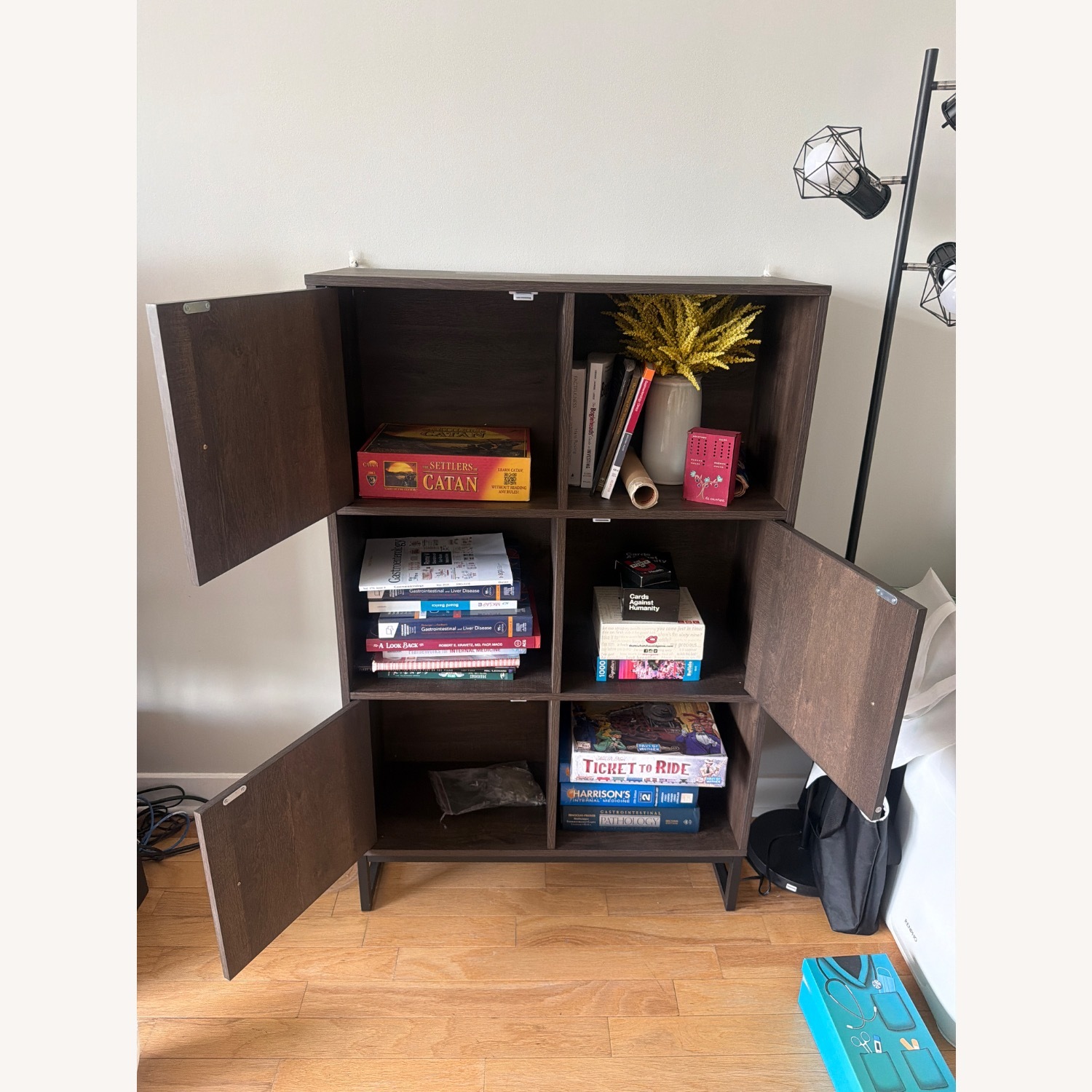 Amazon Dark Brown Industrial Wood Bookcase - image-2