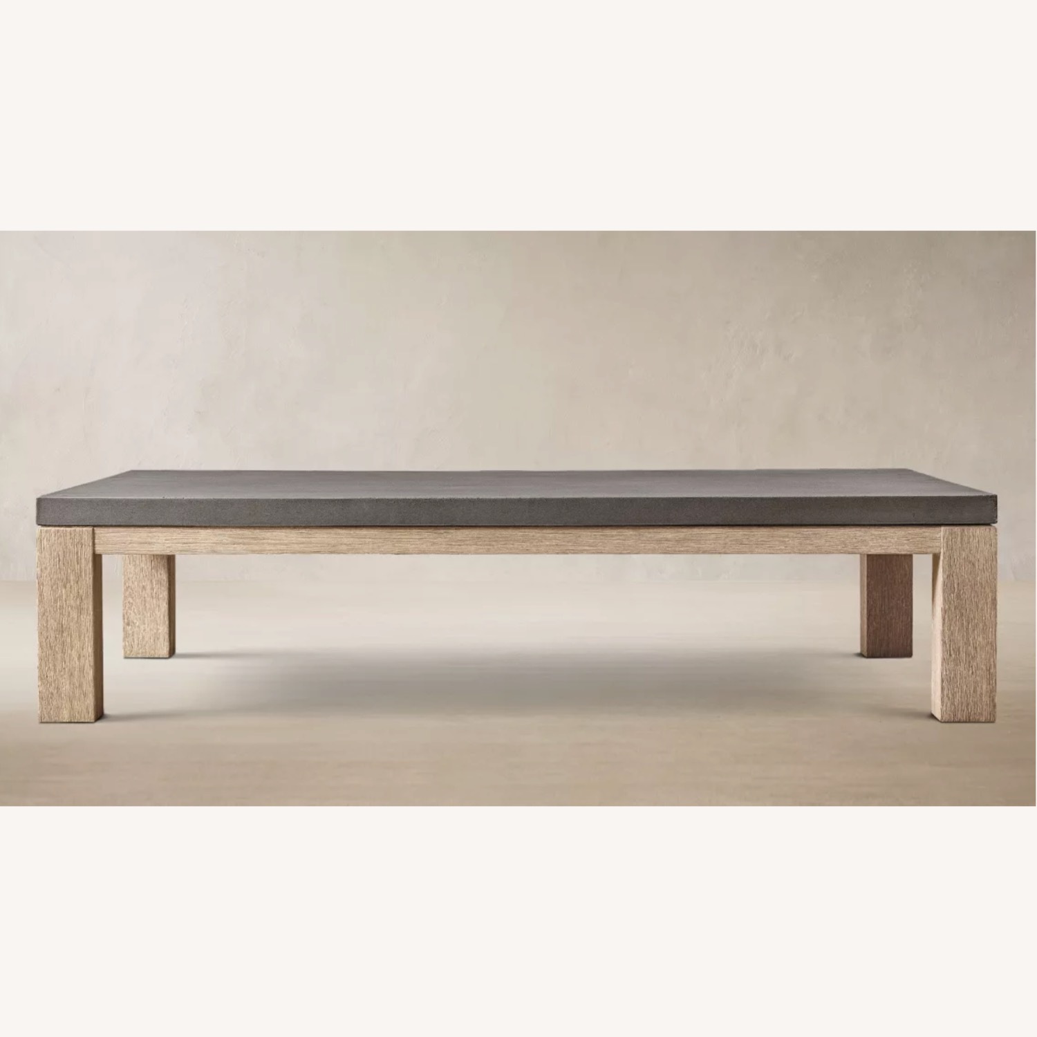 Restoration Hardware Belgian Trestle Concrete and Teak Table - image-1