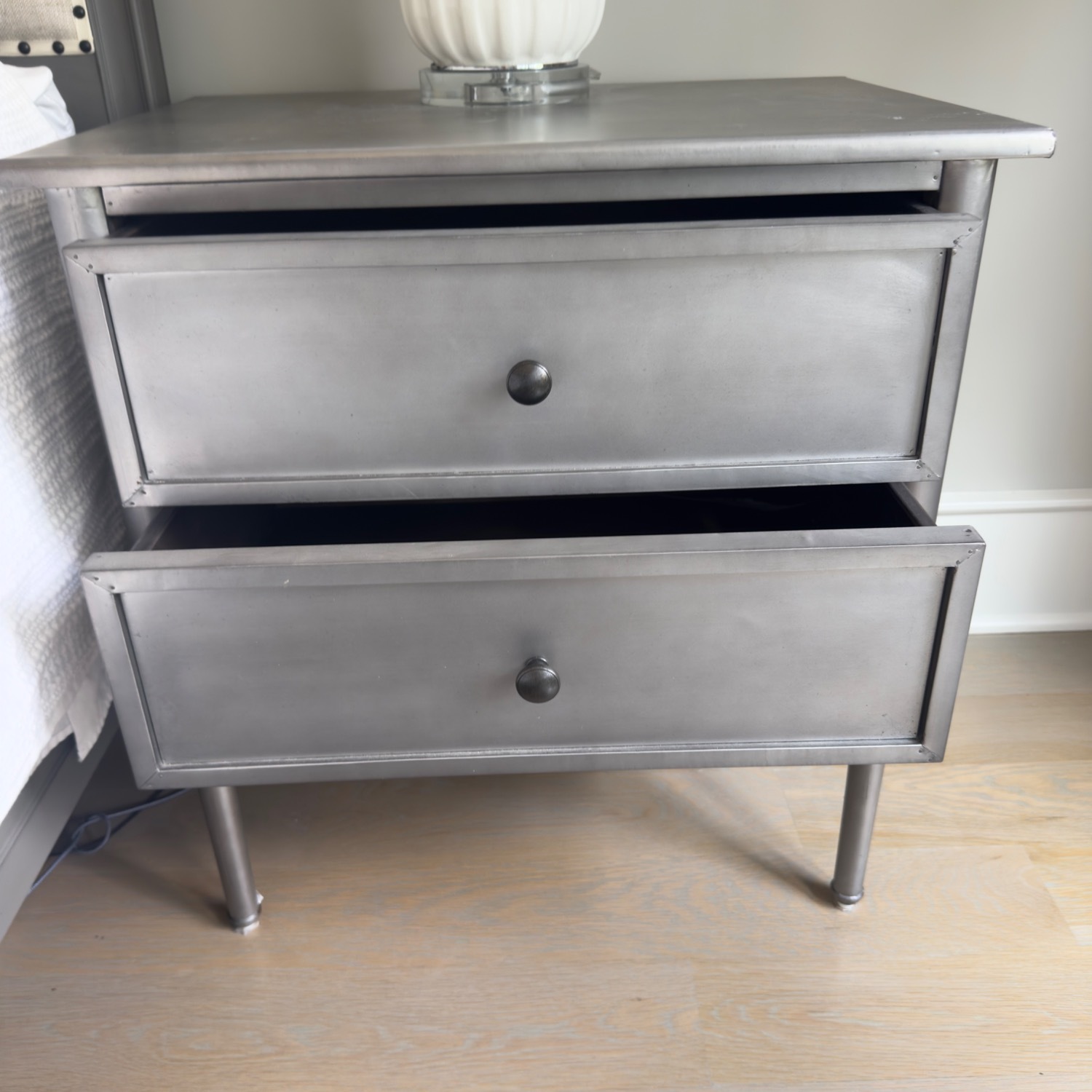 RH Teen Set of 2 Spencer Metal Wrap Night Stands - image-1