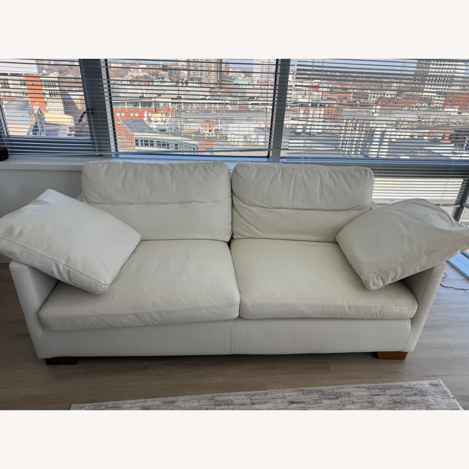 White 2 Piece Sectional - image-2