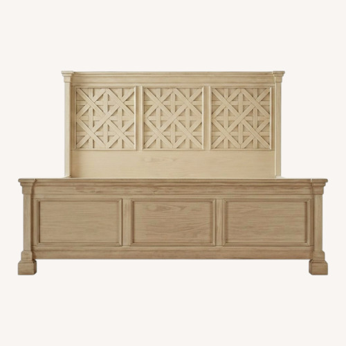 Used Ashley Furniture Bolanburg Natural Wood King Bed for sale on AptDeco