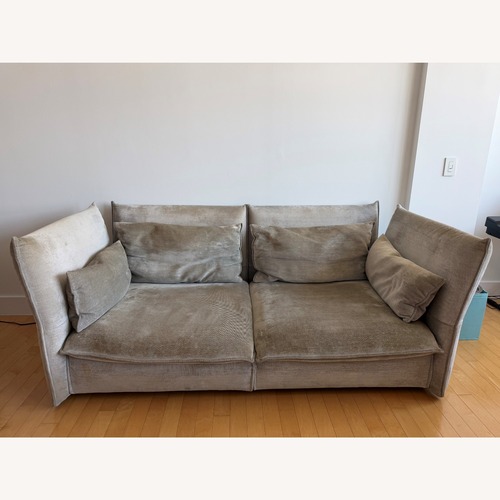 Used Vitra Mariposa Light Gray Fabric 2.5 Seater Sofa for sale on AptDeco