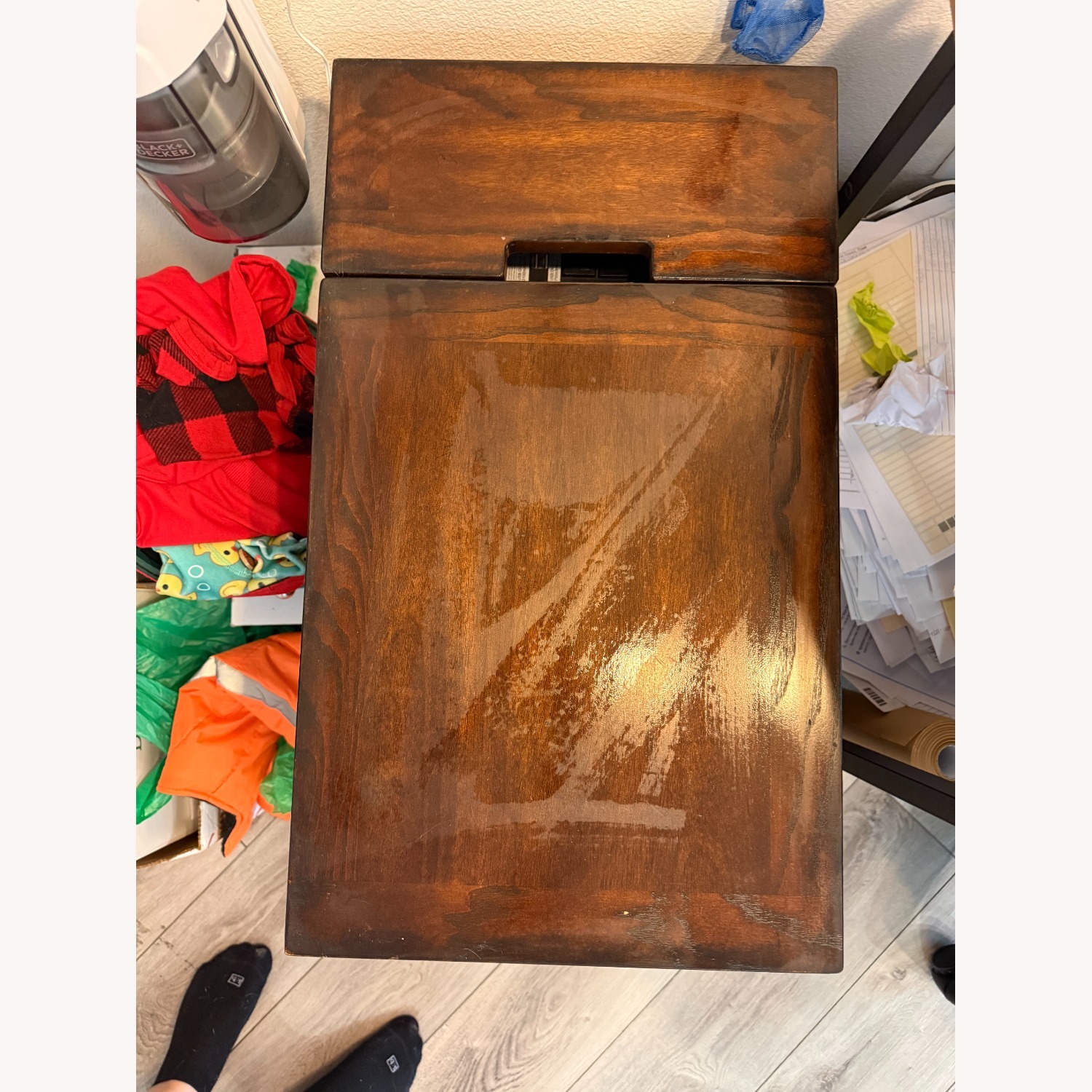 Dark Brown Wood Side Tables - image-2