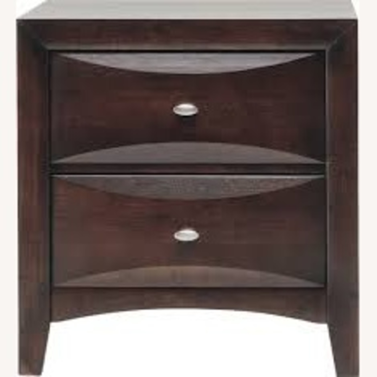 Dark Brown Wood Nightstand - image-4