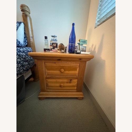 Used Natural Wood Nightstand for sale on AptDeco