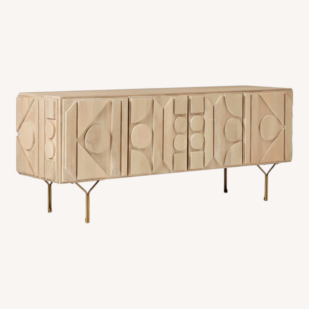 Image of West Elm Pictograph Natural Wood Media Storage