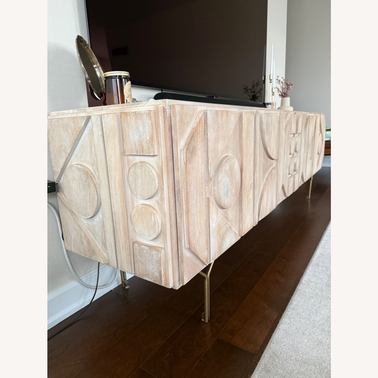 West Elm Pictograph Natural Wood Media Storage - image-3