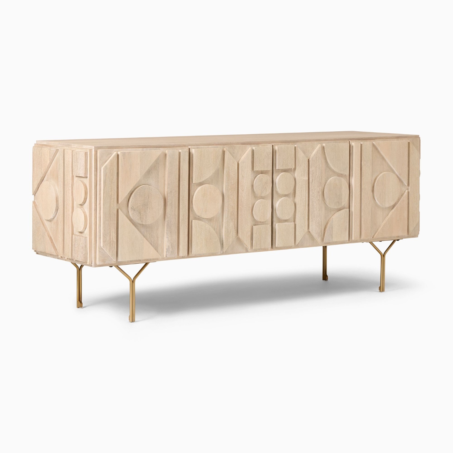 West Elm Pictograph Natural Wood Media Storage - image-7
