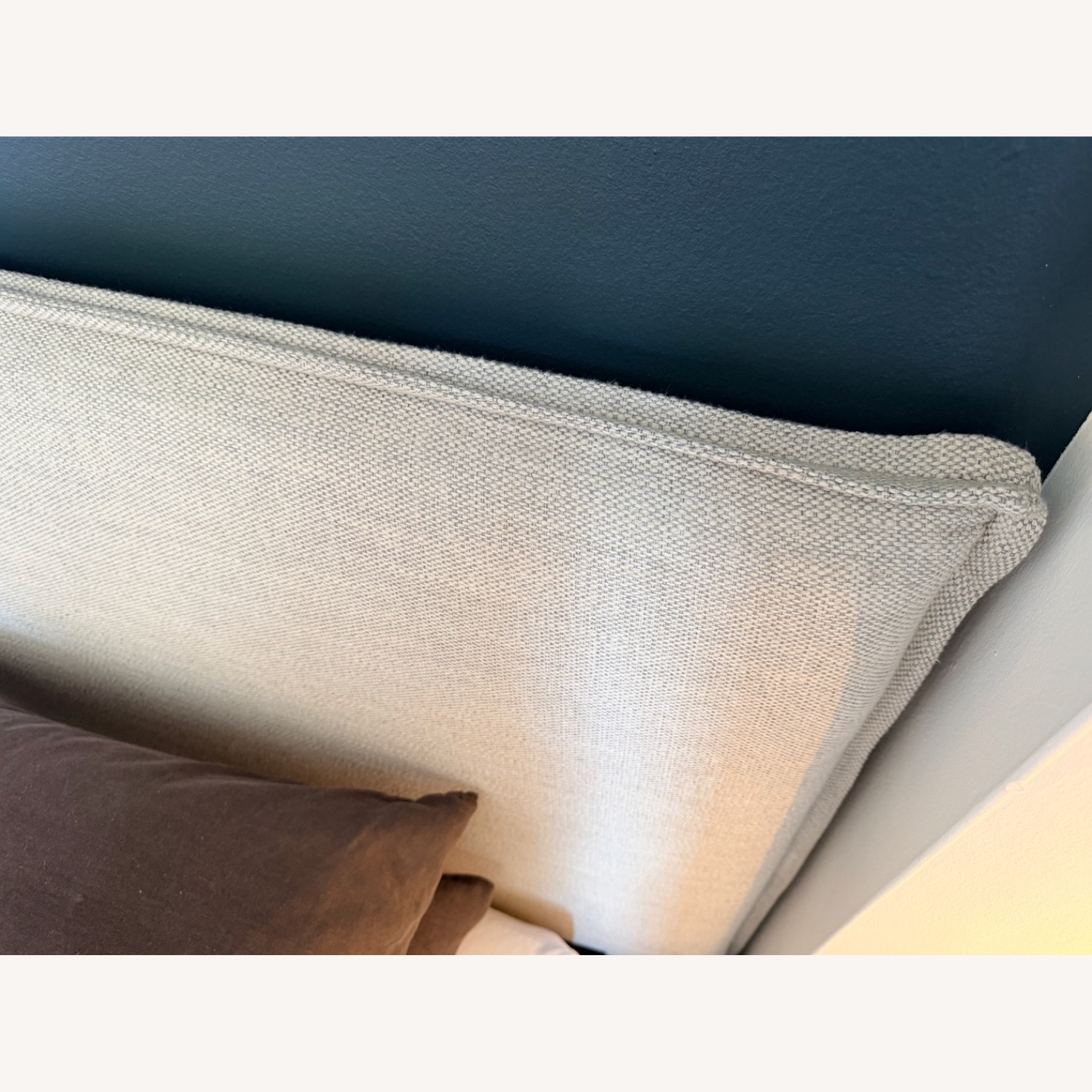 Light Gray Fabric Queen Bed - image-6