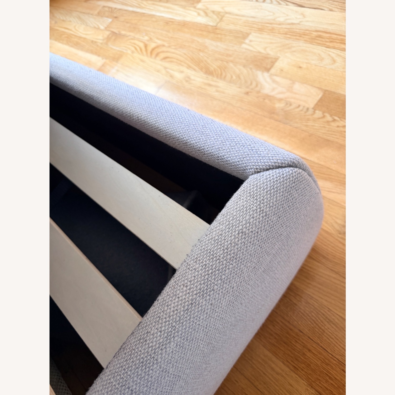 Light Gray Fabric Queen Bed - image-8