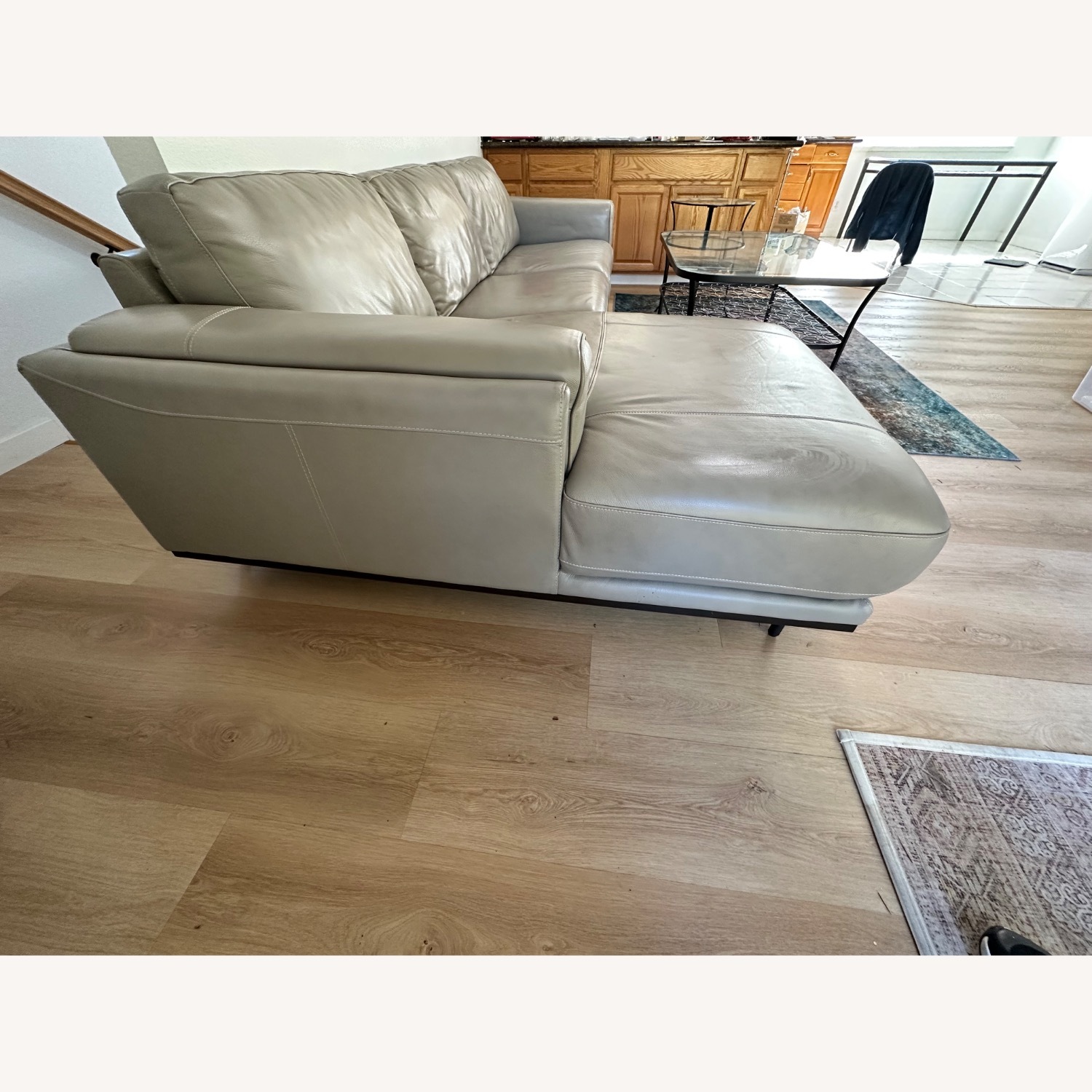 Modern Leather Sectional Sofa with Chaise - image-3