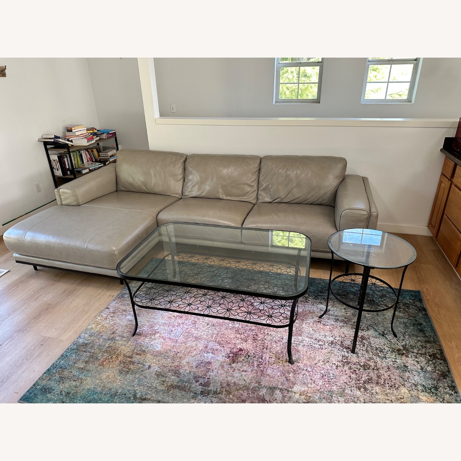 Modern Leather Sectional Sofa with Chaise - image-1