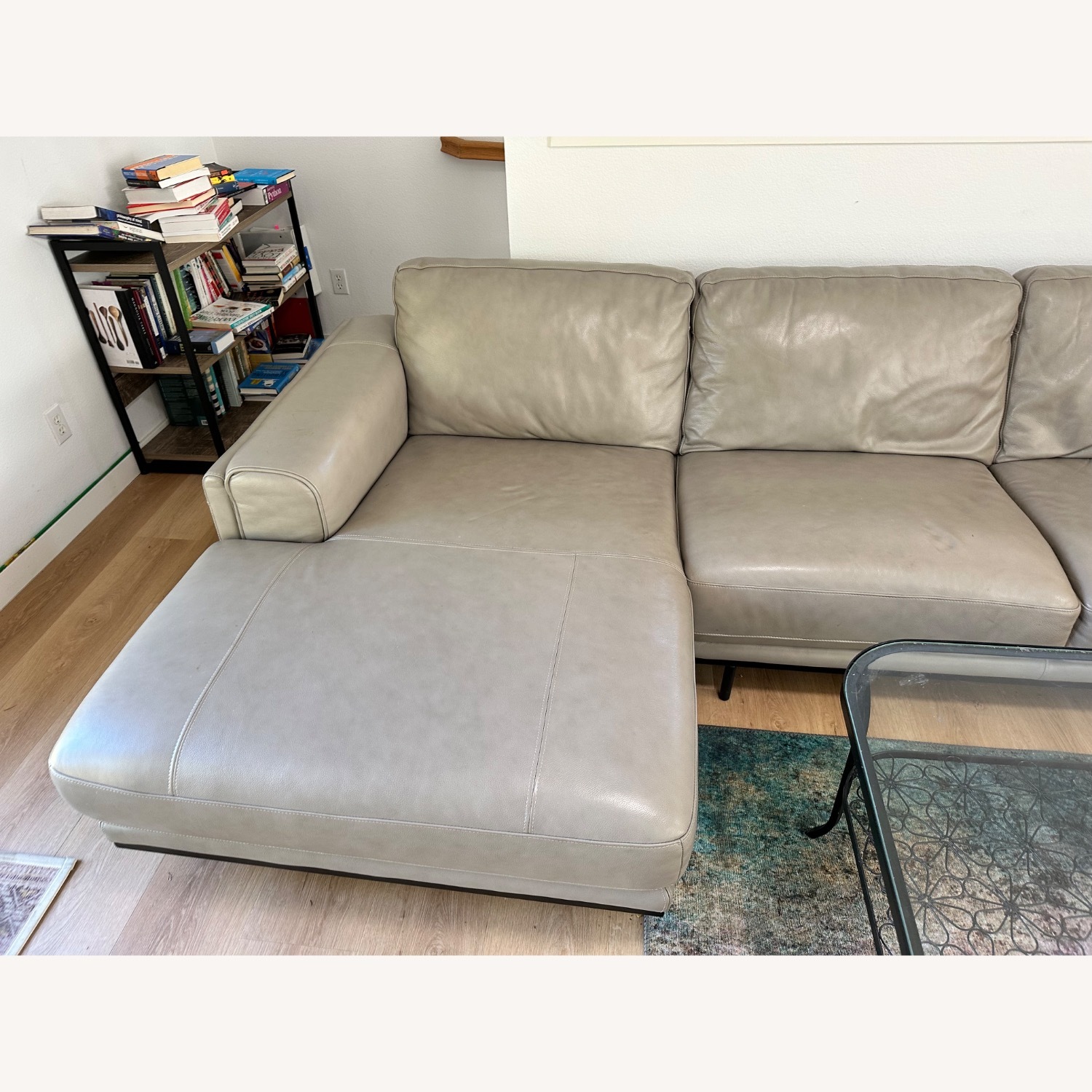 Modern Leather Sectional Sofa with Chaise - image-2
