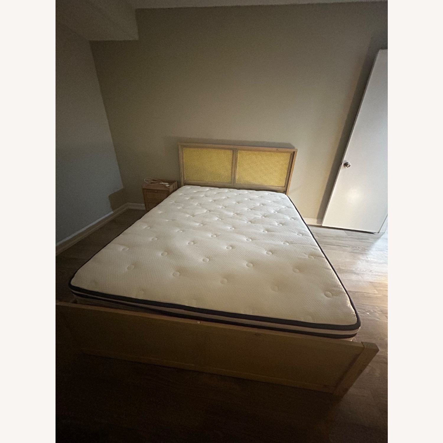 Amazon Merax Natural Wood Queen Bed - image-1