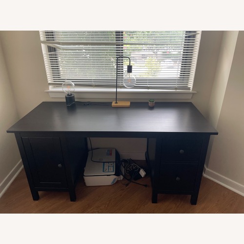 Used IKEA Hemnes Black Desk for sale on AptDeco