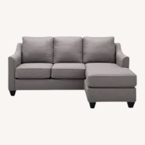Used Raymour & Flanigan Wrenn Light Gray 2 Piece Sectional for sale on AptDeco
