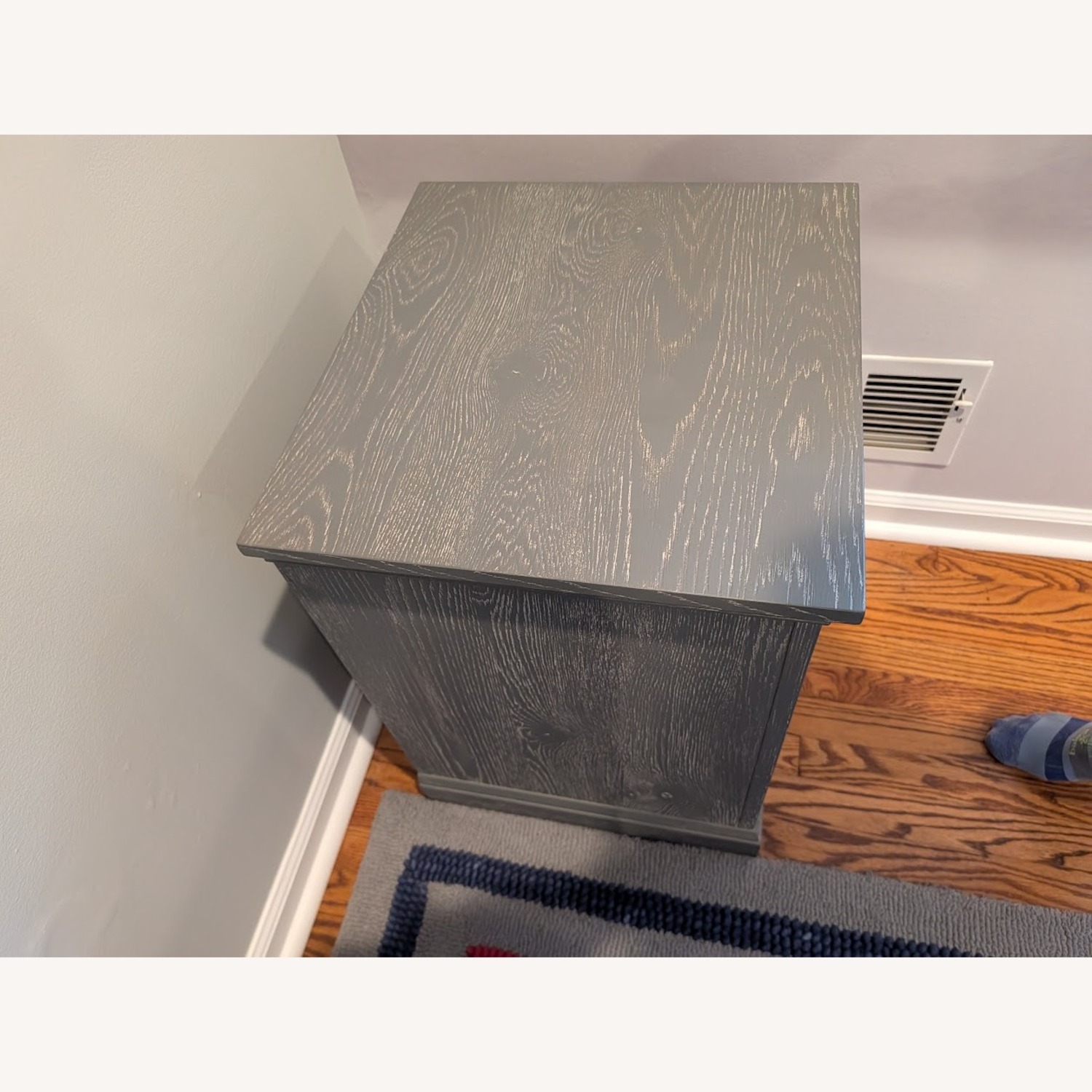 Pottery Barn Kids Charlie Light Gray Wood Nightstand - image-3