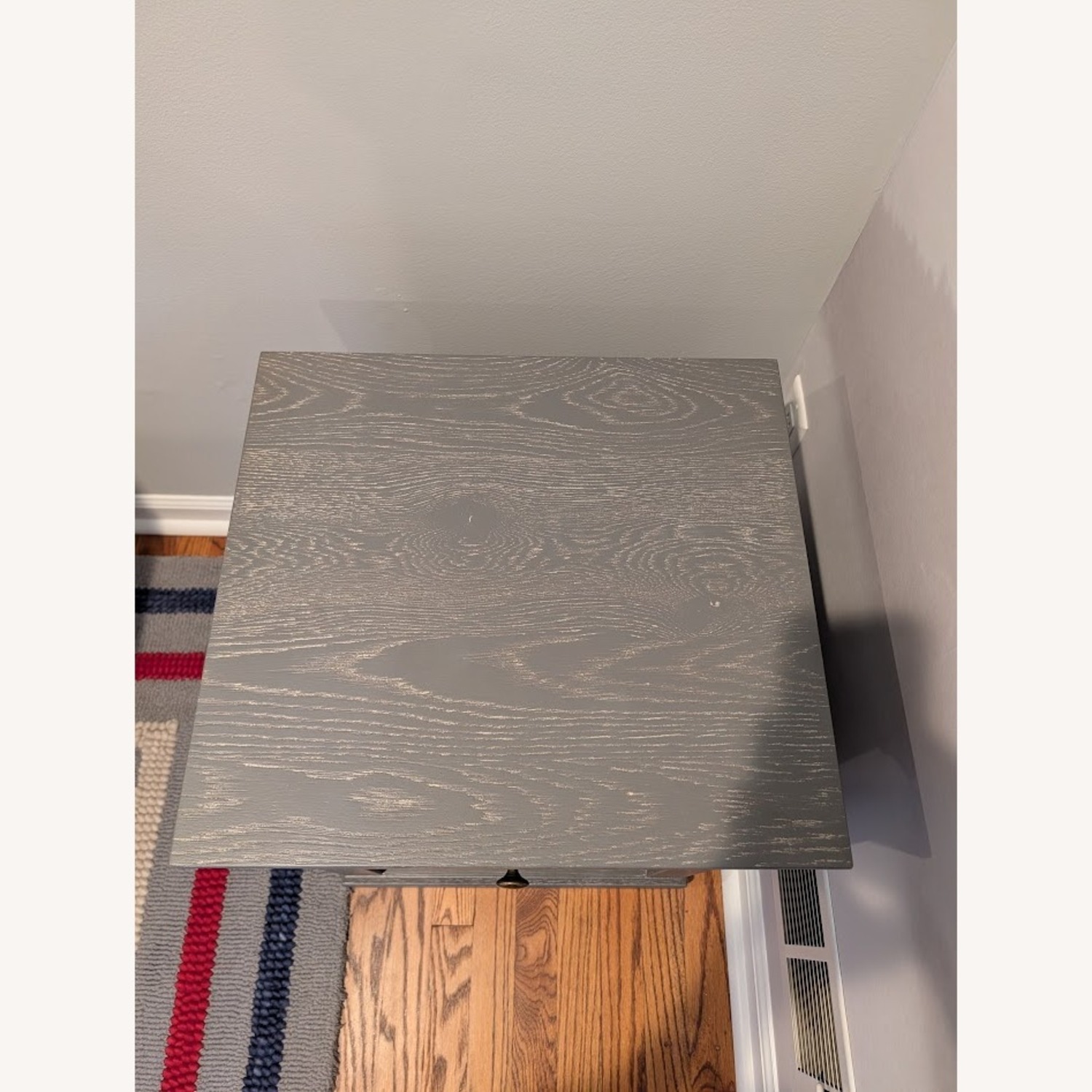 Pottery Barn Kids Charlie Light Gray Wood Nightstand - image-2