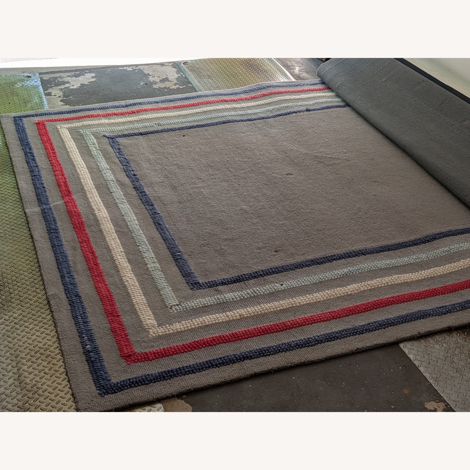 Pottery Barn Kids Dark Gray Area Rug 6' x 9' - image-3