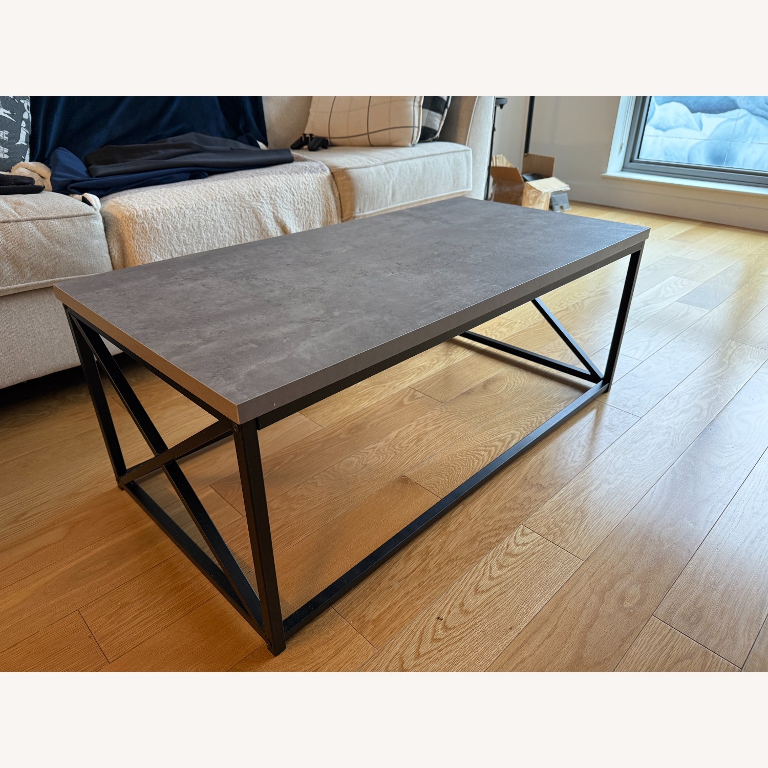 Light Gray Coffee Table - image-1