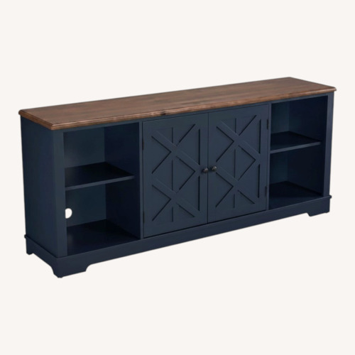 Used Ashley Furniture Festivo Navy TV Stand  for sale on AptDeco