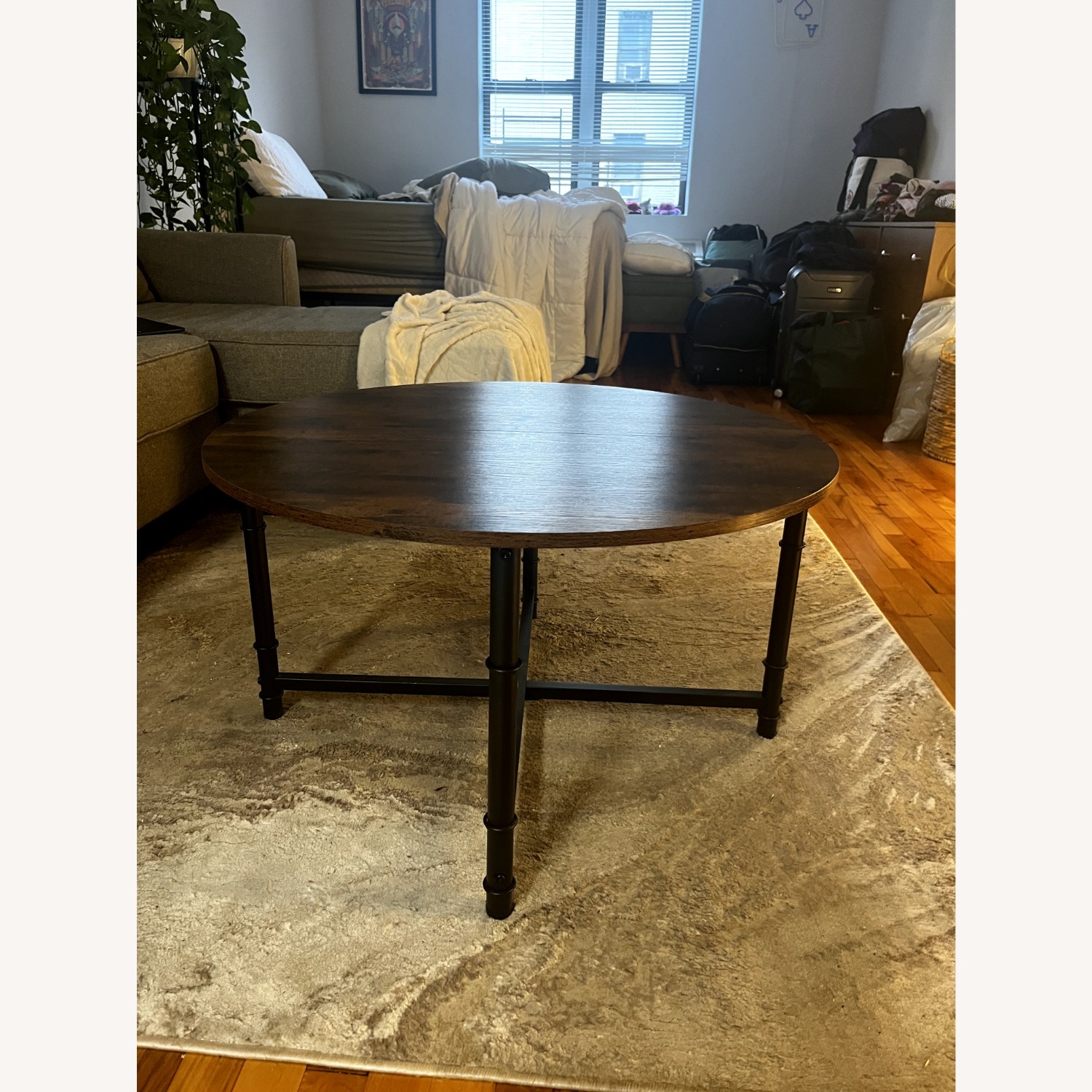 Yaheetech Dark Brown Wood Coffee Table - image-4