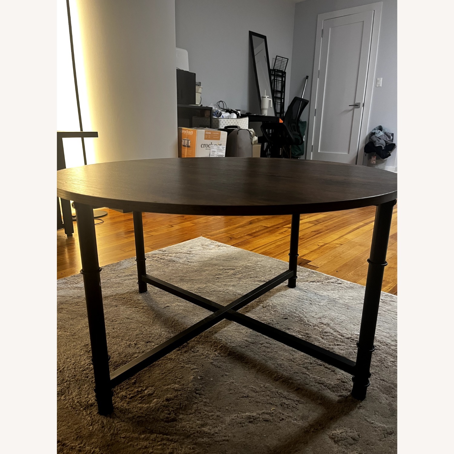 Yaheetech Dark Brown Wood Coffee Table - image-2