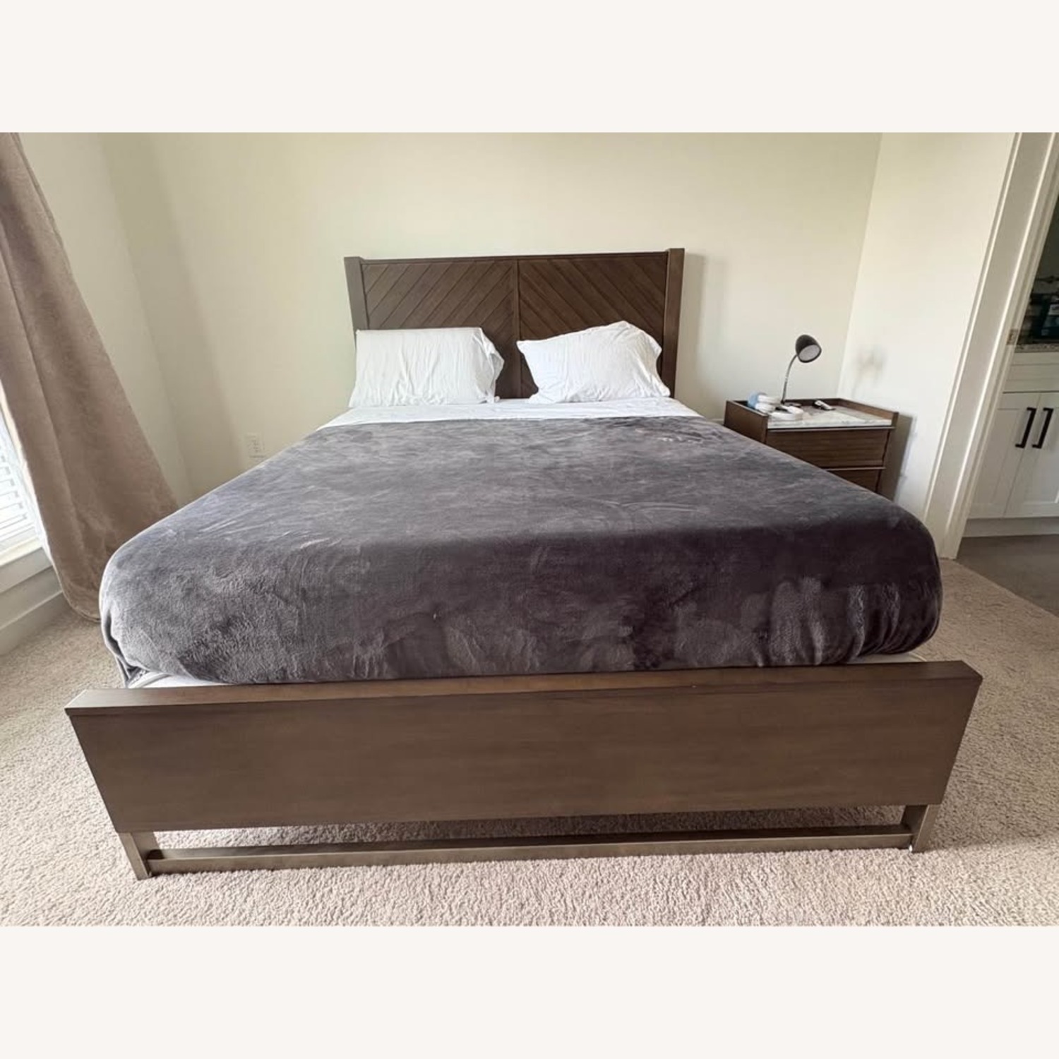 Ashley Furniture Arkenton Dark Brown Wood Queen Bed - image-1