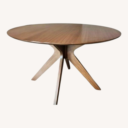 Used Monte Mid-Century Modern 46" Round Walnut Dining Table for sale on AptDeco
