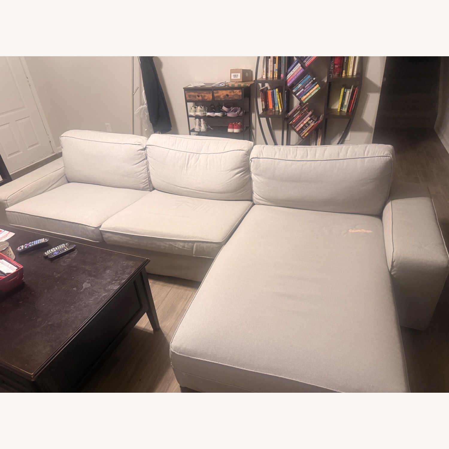 Grey 2 Piece Sectional Couch - image-1