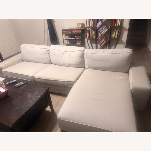 Used Grey 2 Piece Sectional Couch for sale on AptDeco